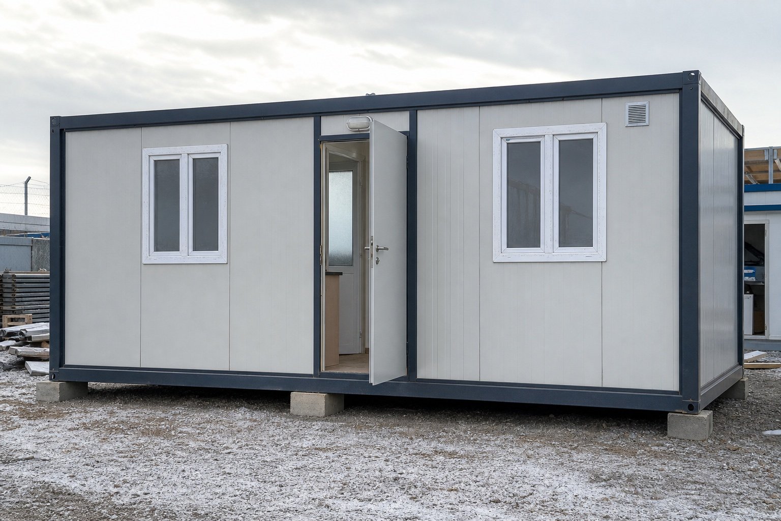 3x7 Şantiye Tipi İki Oda Wc Duş Mutfak Konteyner Ankara