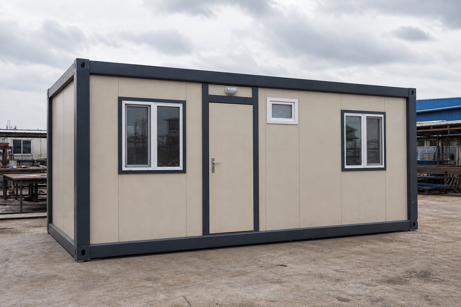 3x7 Şantiye Tipi İki Oda Wc Duş Mutfak Konteyner 
